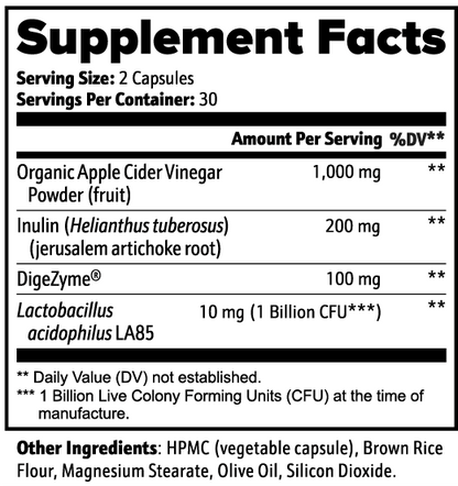 NuYou Apple Cider Vinegar Capsules - Gut Repair